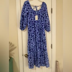 Universal Thread Blue Floral Maxi Dress